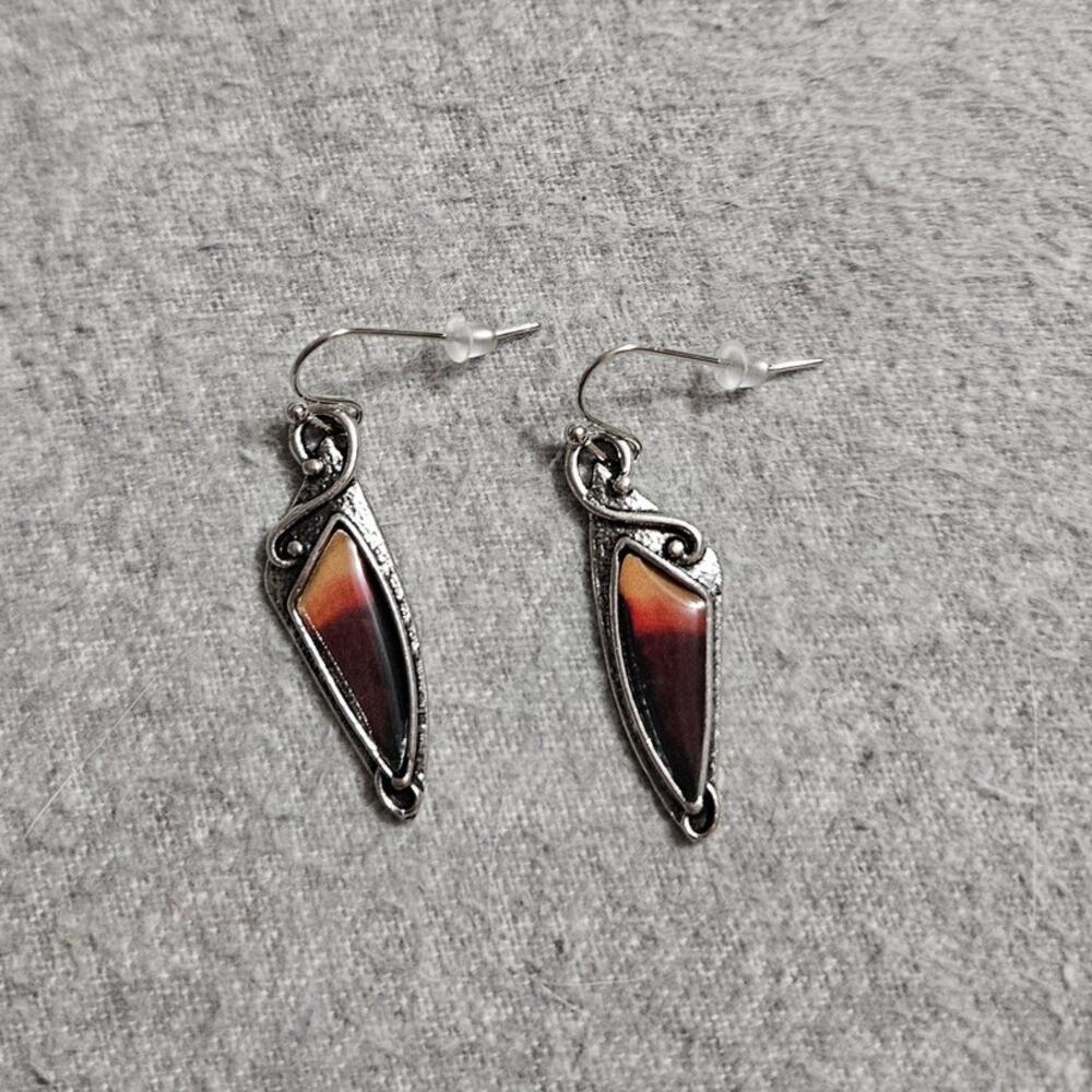 Boutique Gradient Color Faux Jasper Stone Earrings ~ Small ~ Delicate ~Versatile